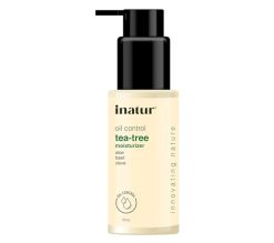inatur Tea Tree Moisturizer | Acne & Oil Control | Clear skin, Blemishes & Acne Marks | Non-Sticky & Light-Weight Gel | Natural & Vegan | For Oily & Acne-prone Skin | 50ml