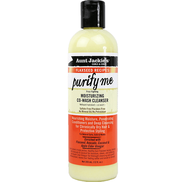 AUNTIE JACKIE'S Flaxseed Recipes Purify me frizz Fighting Moisturing Co wash cleanser 355ml