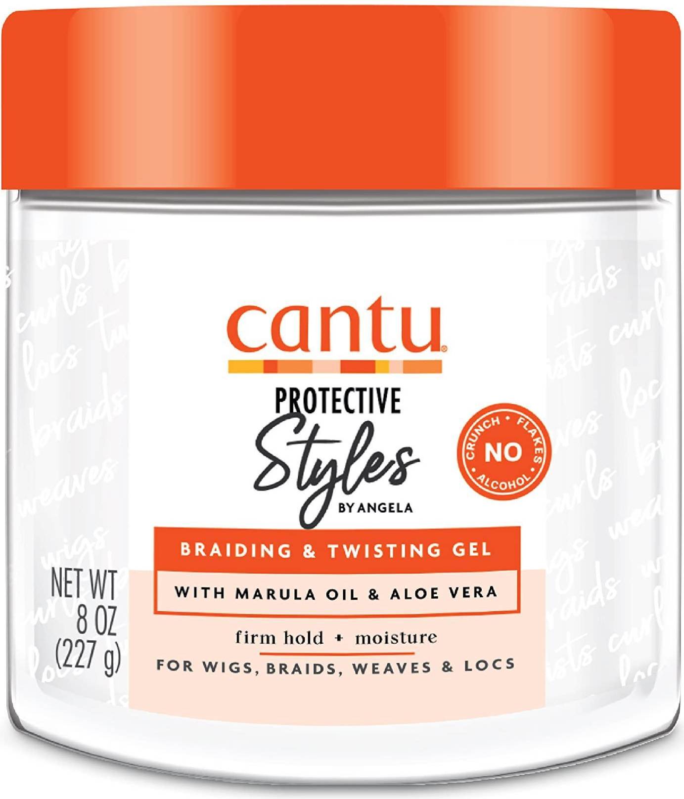 Cantu Protective Styles by Angela Braiding & twisting gel with Marula oil & Aloe Vera 227g