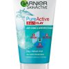 Garnier Pure Active Pure Active 3-In-1 Wash, Scrub and Mask 150ml